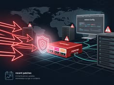 Web Application Firewall (WAF) acting as a digital shield protecting corporate websites.