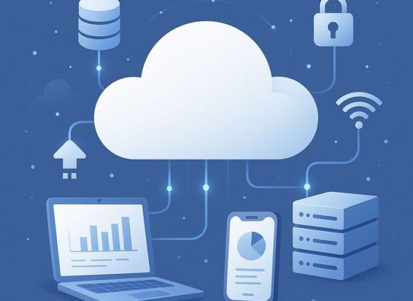 Sơ đồ mạng lưới bảo vệ thiết bị đầu cuối (Endpoint Protection) kết nối các thiết bị với hệ thống đám mây an toàn.